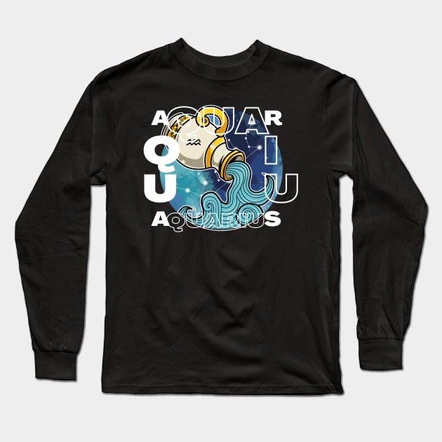 Aqauarius Long Sleeve T-Shirt by pkr